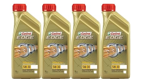 Castrol EDGE FST 5 W30 Motorenöl, 100% synthetischer ACEA C3 4 Flaschen von 1 Liter je 4 Liter vollkommen