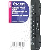 Filofax Organizer Accessory, Portable Hole Punch, 5.125'' x 3.312'', Black, Pocket Size (B210118)