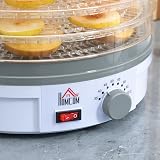 HOMCOM Five Tier Food Dehydrator 245W Adjustable 35-70C White view 8