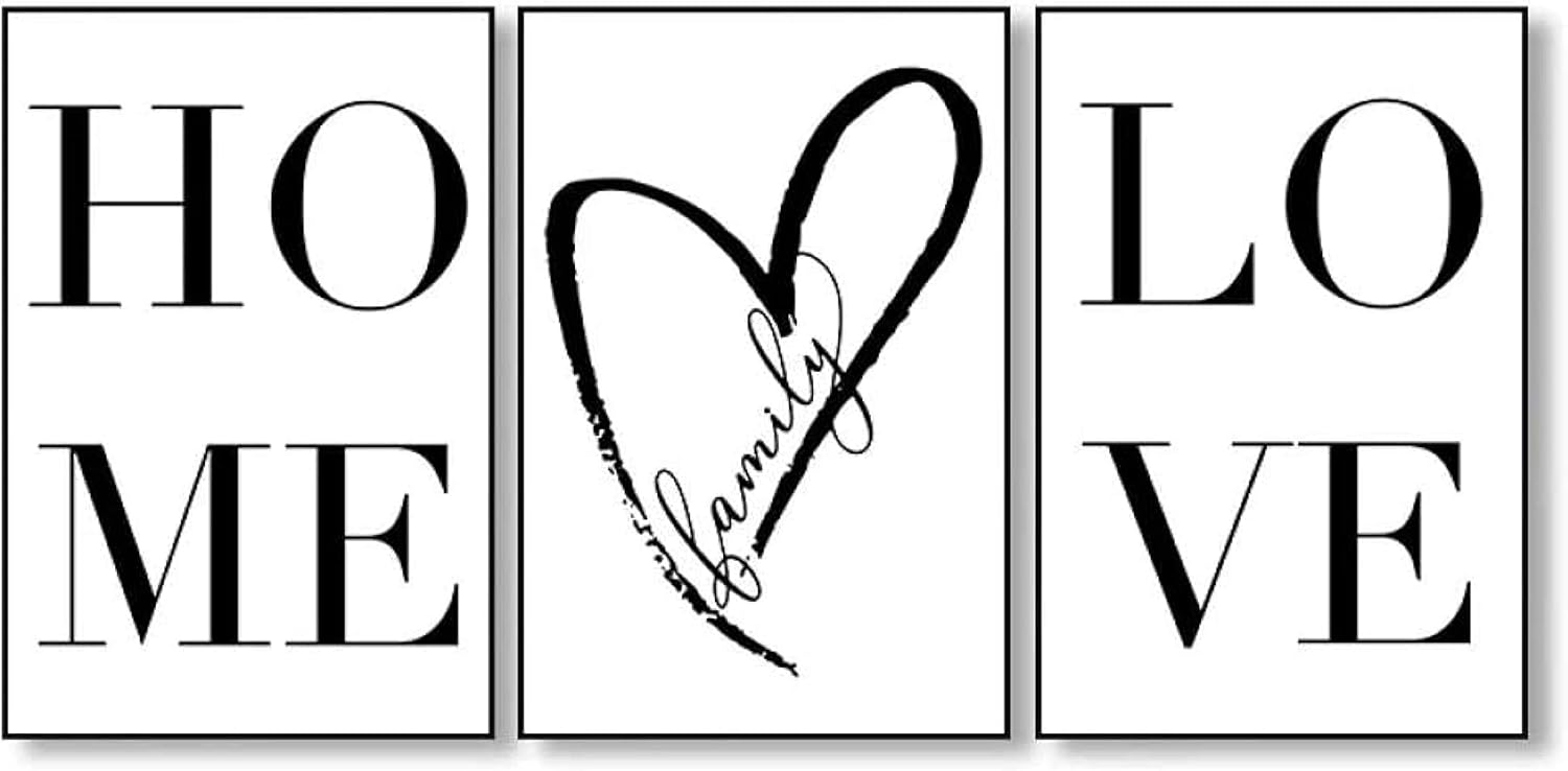 LangGe Póster de Arte 3 Piezas 30x50cm sin Marco Citas de Amor para el