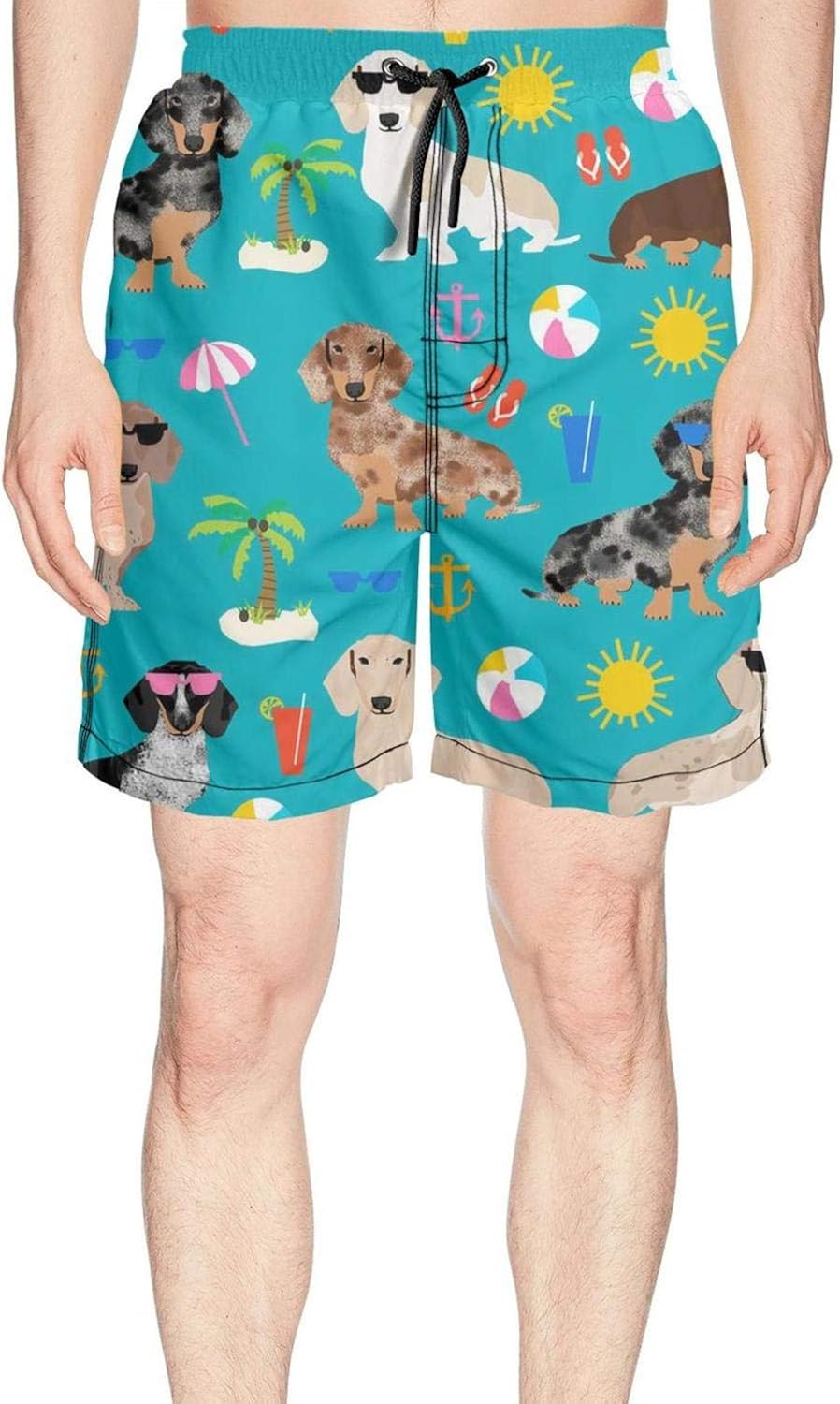 Mens Dog Breeds Retriever Beagle Shepherd Swim Trunks Watersports Outdoor Water Sports Stretch Boardshorts