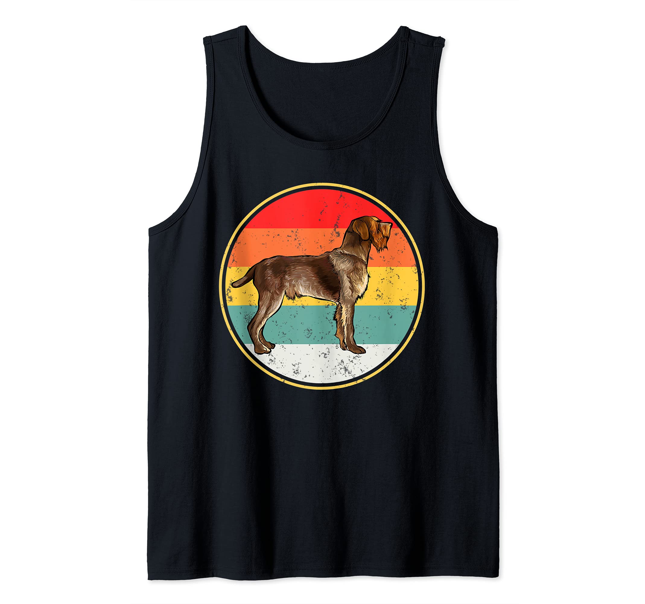 Vintage Retro Sunset Wirehaired Pointing Griffon Dog Tank Top