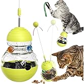 TLKNG Cat Toy for Indoor Cats Wobble Treat Dispenser Ball Kitten Food Dispenser & Puzzle Feeder Balls & Enrichment Toys & Mental Stimulation Interactive Brain Game