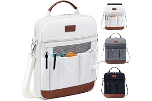 APOFFICE Book Sleeve with Zipper, Book Covers for Book Lovers, Multi-pocket Book Protector Cover with Shoulder Strap,Book Bag for Ipaad, kidle - Back To School Book Accessories