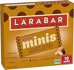 Larabar Peanut Butter Chocolate Chip Mini Bars, Gluten Free Vegan, 10 ct