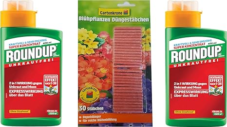 Roundup Ac Konzentrat 2x 400 Ml Unkrautvernichter Zur Bekampfung Von Moos Und Unkrautern Amazon De Garten