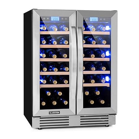 Klarstein Vinovilla Duo42 Wine Refrigerator Beverage Fridge