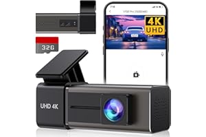 Dash Cam 4K WiFi Front Dash Camera for Cars, E-YEEGER Car Camera Mini Dashcams with App, Dashboard Camera with 24H Parking Mode, Night Vision, Loop Recording, Free 32G Card, Support 256G Max