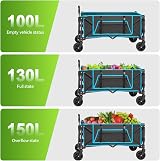 Morpilot Folding Festival Trolley 150lbs Heavy Duty Camping Cart view 2