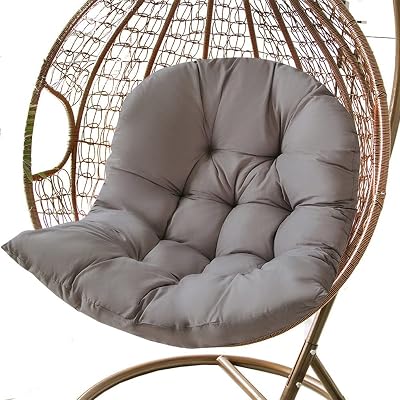 DKIEI Thicken Swing Chair Egg Chair Cushion Dark Grey