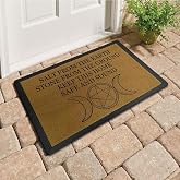 Funny Welcome Doormat for Front Door Entrance 30x17 Non Slip Rubber Backing Low Profile Indoor Outdoor Faux Coir Mat Porch Decor Entryway Floor Mat(Salt from the Earth Stone from the Ground)