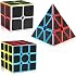 CuberSpeed 2x2 Megaminx (Kilominx) Speed Cube – Carbon Fiber Stickerless Black Puzzle Cube | Brain Teaser & Gift