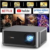 HAPPRUN Outdoor Smart Projector 2500 ANSI, 4K, Auto Focus, Built-in Apps | 2500 ANSI &amp; 4K Decoding for bright viewing, AI Auto Focus for instant setup, HDR10 &amp; Dolby Audio for a seamless cinema