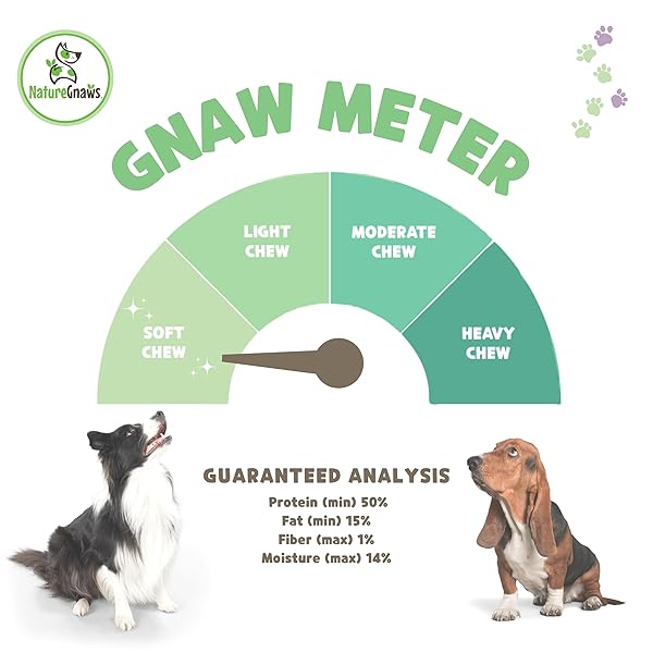 NATURE GNAWS BEEF CHEW STICKS FOR DOGS 1LB – PREMIUM NATURAL DOG TREATS – LIMITED INGREDIENT LONG LASTING RAWHIDE FREE DENTAL CHEWS
