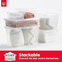 IRIS USA 20-Pack Storage Bins with Lids, 6