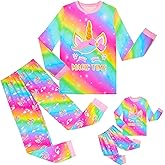 Sylfairy Girls Pajamas Set Matching Doll Pjs Toddler Kids Sleepwear Christmas Clothes Gift