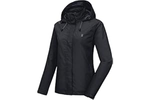 Little Donkey Andy Women’s Waterproof Rain Jacket Lightweight Outdoor Windbreaker Rain Coat Shell for Hiking, Travel