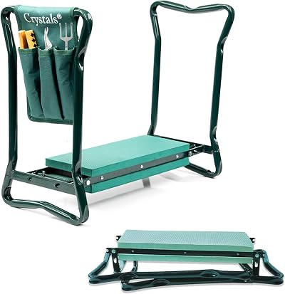 Denny International Portable Folding Garden Kneeler with Foam Pad Seat
