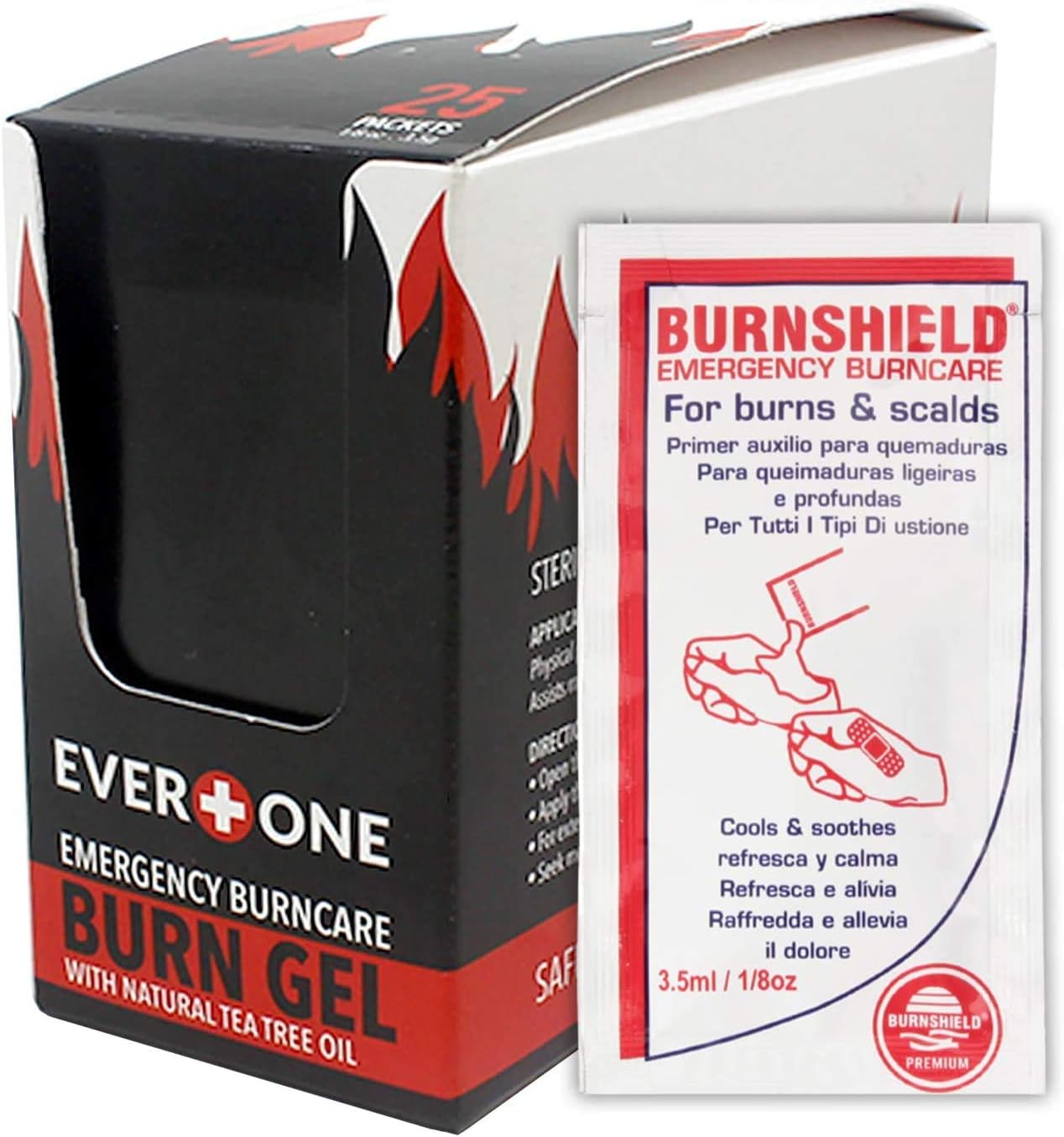 EverOne Emergency Burncare Burn Gel, 3.5g Packets, 25 Count: Health & Personal Care