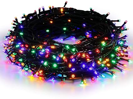 EYUVAA Outdoor Indoor 50 Meter String Lights 200 LEDs 8 Modes Waterproof Decoration Fairy Lights for Patio Wall Party Wedding Diwali Decoration Lights (Multi-Color)