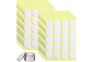 Aubeco 480PCS Candle Making Kit, Candle Wick Stickers, Candle Making Supplies, Double-Sided Stickers with The Little ‘‘Tail’’, Hot Wax Stickers for Candle Making