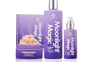 SPA LUXETIQUE WORLD Spa Gifts for Women, Spa Luxetique 3 Pcs Lavender Bath and Body Gift Sets, Bubble Bath for Women, Gift Set for Women, Home Spa Kit with Bubble Bath, Body Scrub, Body Oil, Easter Gifts for Women