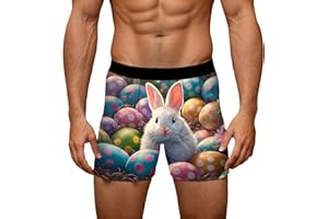 Easter First Place G Easter Print Underwear Soft Breathable Briefs Comfortable Stretch Waistband for Daily Comfortable