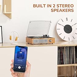 Vinyl Record Player with 2 Stereo Speakers