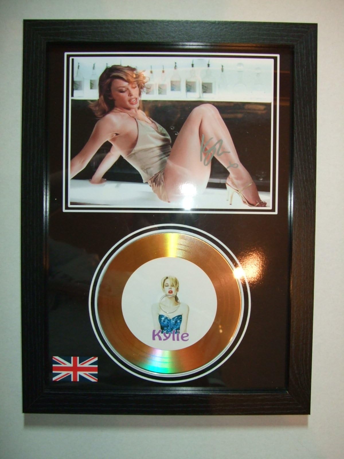 kylie minogue signed gold disc