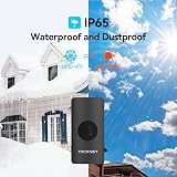 TECKNET Wireless Doorbell IP65 Waterproof 400M Range 60 Chimes LED Light view 4