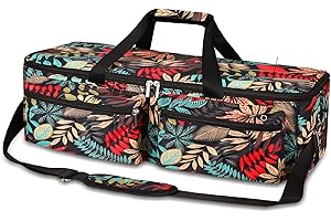 LLYWCM Carrying Case for Cricut Explore Air,Portable Bag Compatible with Cricut Maker, Cameo 3 and Cameo 4,Lightweight Tote for Die-Cut Machines Accessories (D-Black)