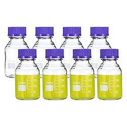 PATIKIL 8 Pack Reagent Media Storage Bottles, 250ml