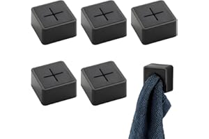 Dokpav 5 PCS Self-Adhesive Towel Holder, Kitchen Towel Hook, Non-Drilling Silicone Shower Robe Wall Hooks for Home Door Bathr