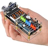MIOYOOW HC-SR04 Ultrasonic Distance Sensor DIY Soldering Kit for Daily Use | DIY Distance Measurement Alarm with LED Lights Display, STEM Electronics Project, Soldering Practice Kit for Students Adults