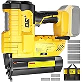DeForce 18GA Cordless Brad Nailer, 2" Nail Gun for Dewalt 20V Max Battery, 2 IN 1 Electric Stapler, 2026 Upgraded Tool-Free Jam Release, 2 Firing Modes, Adjustable Depth, 1000pcs Nails(No Battery)