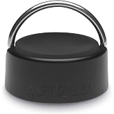Klean Kanteen Wide Loop Cap with Bale - Dishwasher Safe, Stainless Steel Bottle Cap - Compatible with Wide Mouth Bottles - Black