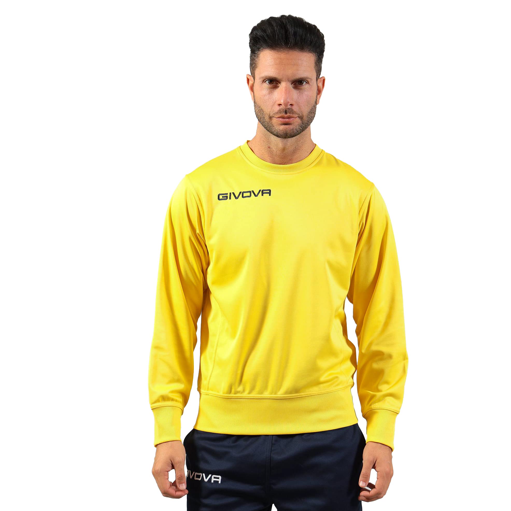 Givova, round neck shirt givova one, yellow, 2XS