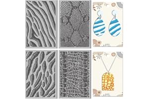 CHGCRAFT 4 Sheets Animal Skin Textures Polymer Clay Texture Mat Clay Modeling Pattern Pad Zebra Texture Sheets for Polymer Clay Making Earrings Jewerly Tools, 4×2.6 inch