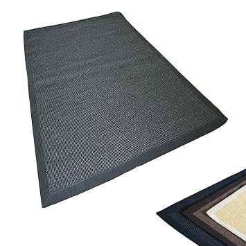 Homestyle4u Sisalteppich 100 Sisal Anthrazit 200x300 Cm Teppich