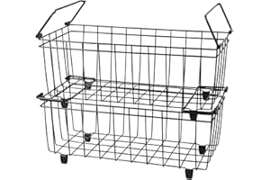 COKIHOM Freezer Organizer Bins, Deep Chest Freezer Organizer Bin for Food Storage, 2 Pack Small Stackable Freezer Storage Organizer Bins for Meats or Veggies without Digging, Fruit Containers to Keep Fresh