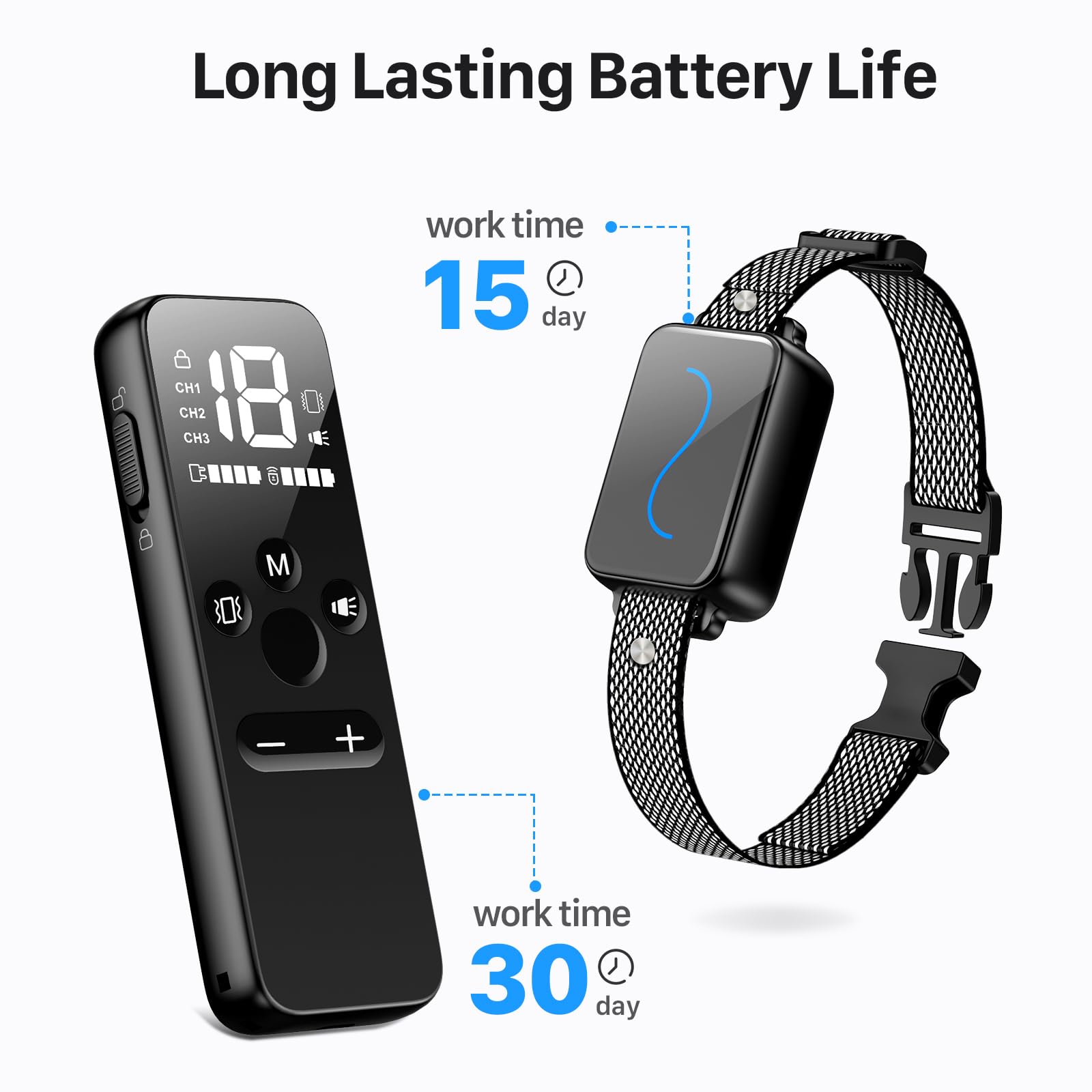 Vsezund Training Collar, Training Collar with Remote for Small, Medium, Large Dogs with Vibration, Beep, Security Lock, and Waterproof