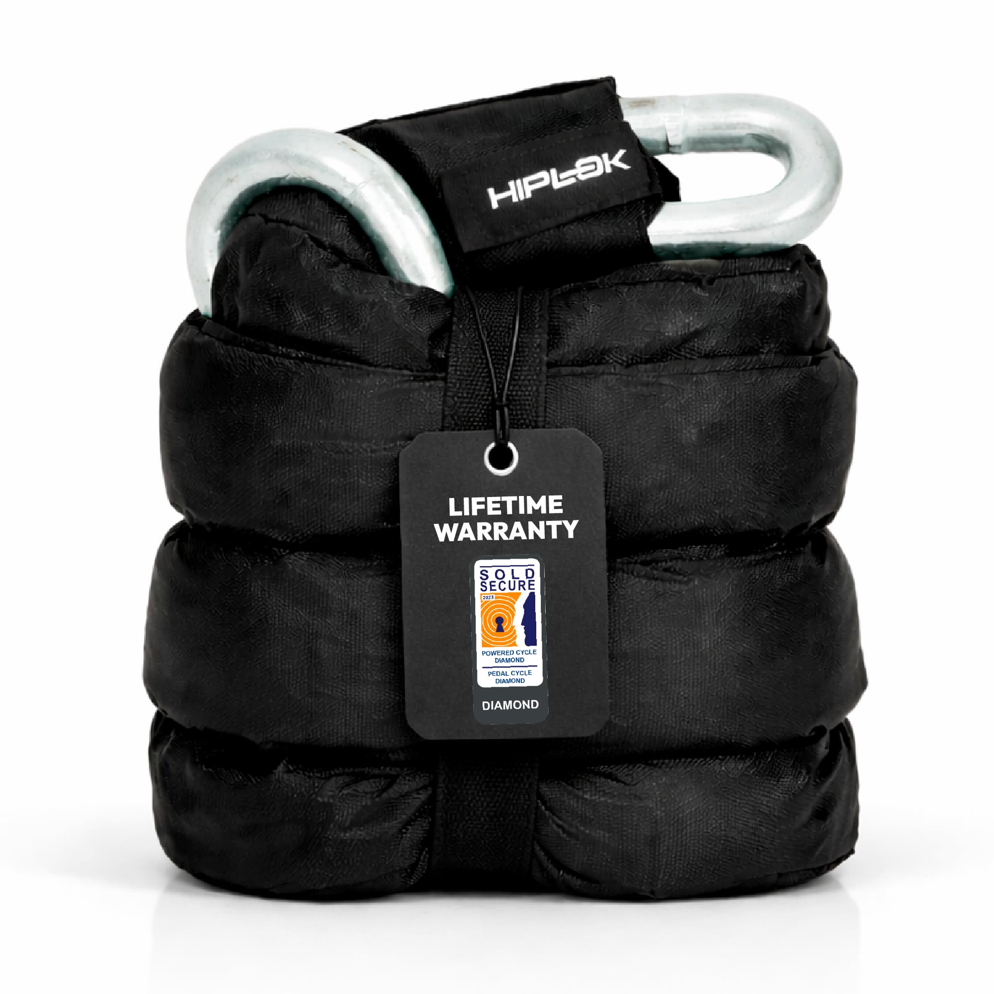 Hiplok MEGA Chain - 1.3m Motorbike Chain Lock. 22mm Thick, 1.3m Long Steel Bike Lock Chain for Locking E-Bikes & Motorcycles. Sold Secure Diamond