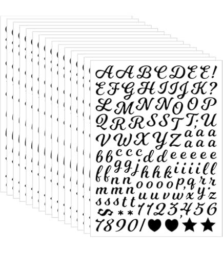 Calcomanía De Vinilo De Dibujos Animados, 810 Piezas, 10 Hojas Autoadhesivas, Números De Buzón, Para Letreros, Ventana, Buzón, Puerta (negro, 1 Pulgada