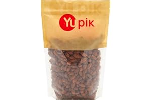 Yupik Smoked Almonds, 1 kg, Kosher, Vegan, Roasted Salted Whole Almonds, Seasoned Nuts, Smoky Flavor, High in Fiber, Crunchy,