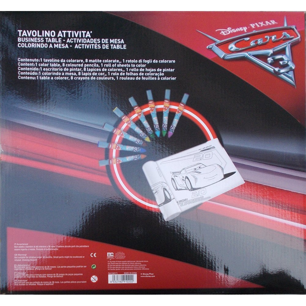 TAVOLO CARS DISNEY CON IMMAGINI DA COLORARE E COLORI TAVOLINO ATTIVITA BAMBINO CA0171 Amazon Giochi e giocattoli