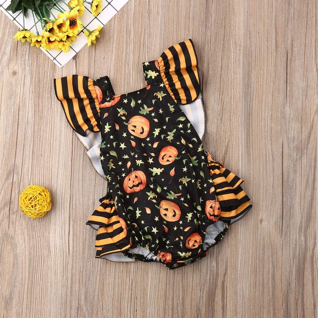 Masaya Viyana Com Weilov Vetements Dautomne Et Dhiver Body Halloween Girl Pumpkin Creeper Body Outfit Confortable Romper Baby Casual Jumpsuit Bebe Combinaisons Et Barboteuses
