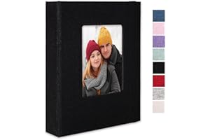 CHERRICH Small Photo Album 5x7 Linen Picture Book, Each Mini 26-Page Album Holds 52 Photos, Art Presentation Folder for Postcards & Picture Storage