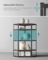 SONGMICS Corner Shelf 5-Tier Heavy Duty Shelving 875 kg Ink Black Beige view 9