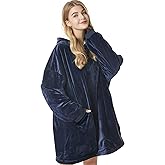 Felicigeely Blanket Hoodie Wearable Blanket Sweatshirt Oversized Hooded Blanket Sweater Gift for Women