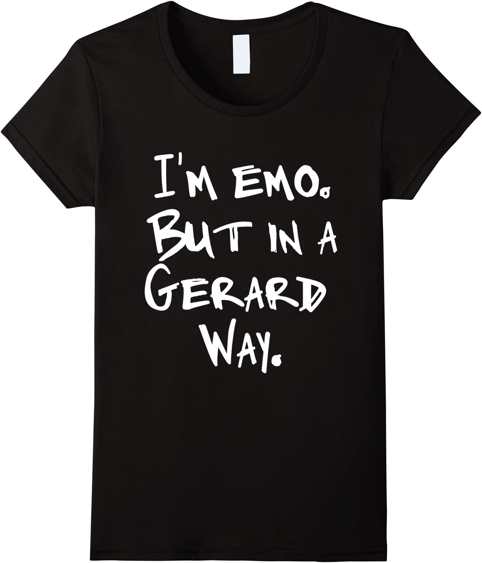 Women's I'm Emo But in a Gerard Way T-Shirt Small Black